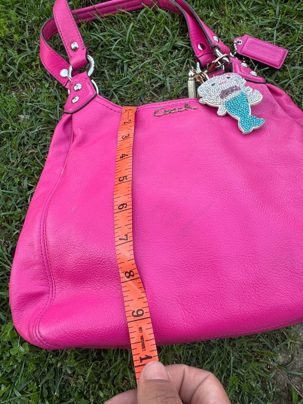 Vintage Hot Pink Coach Leather Shoulder Bag - Picture 11 of 12